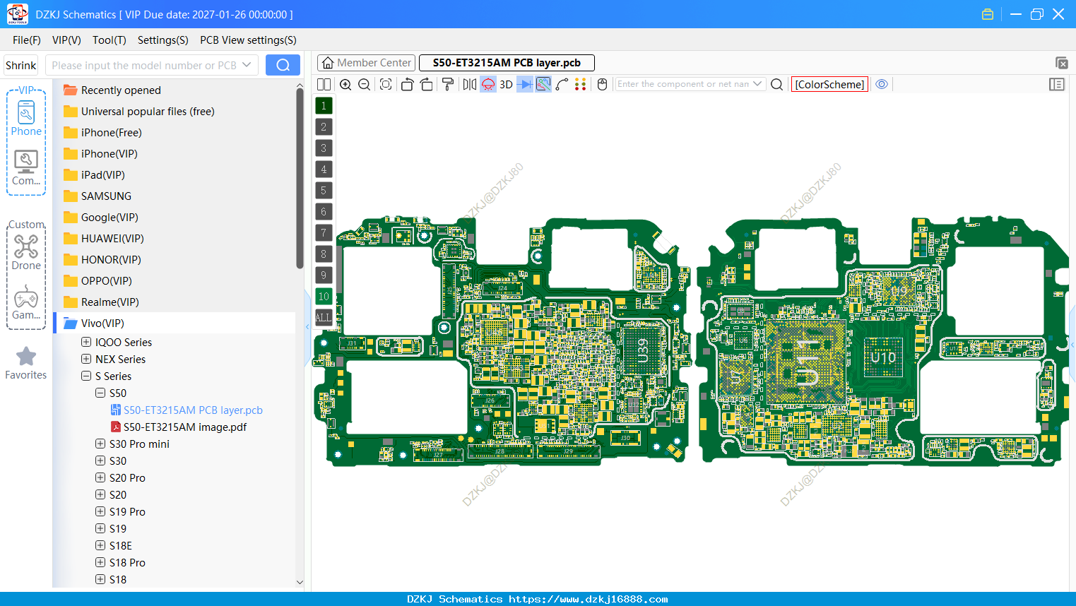 Vivo S50-ET3215AM PCB Layer